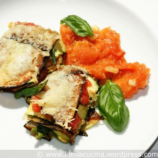 Rezeptbild: Lasagne aus Auberginen, Zucchini und Tomaten