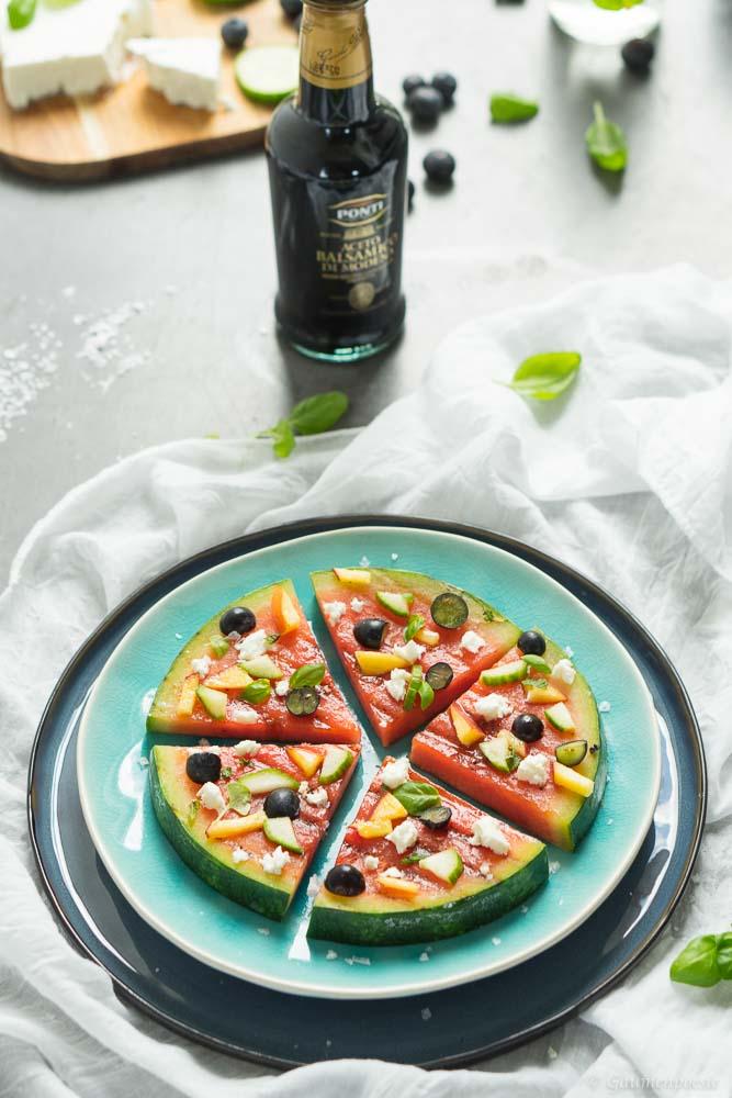 Rezeptbild: Gegrillte Wassermelonen-Pizza