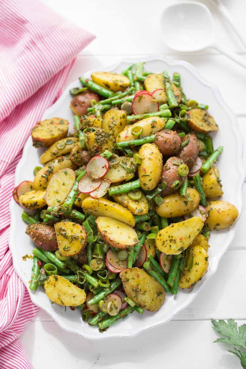 Rezeptbild: Chimichurri Kartoffelsalat mit grünen Bohnen