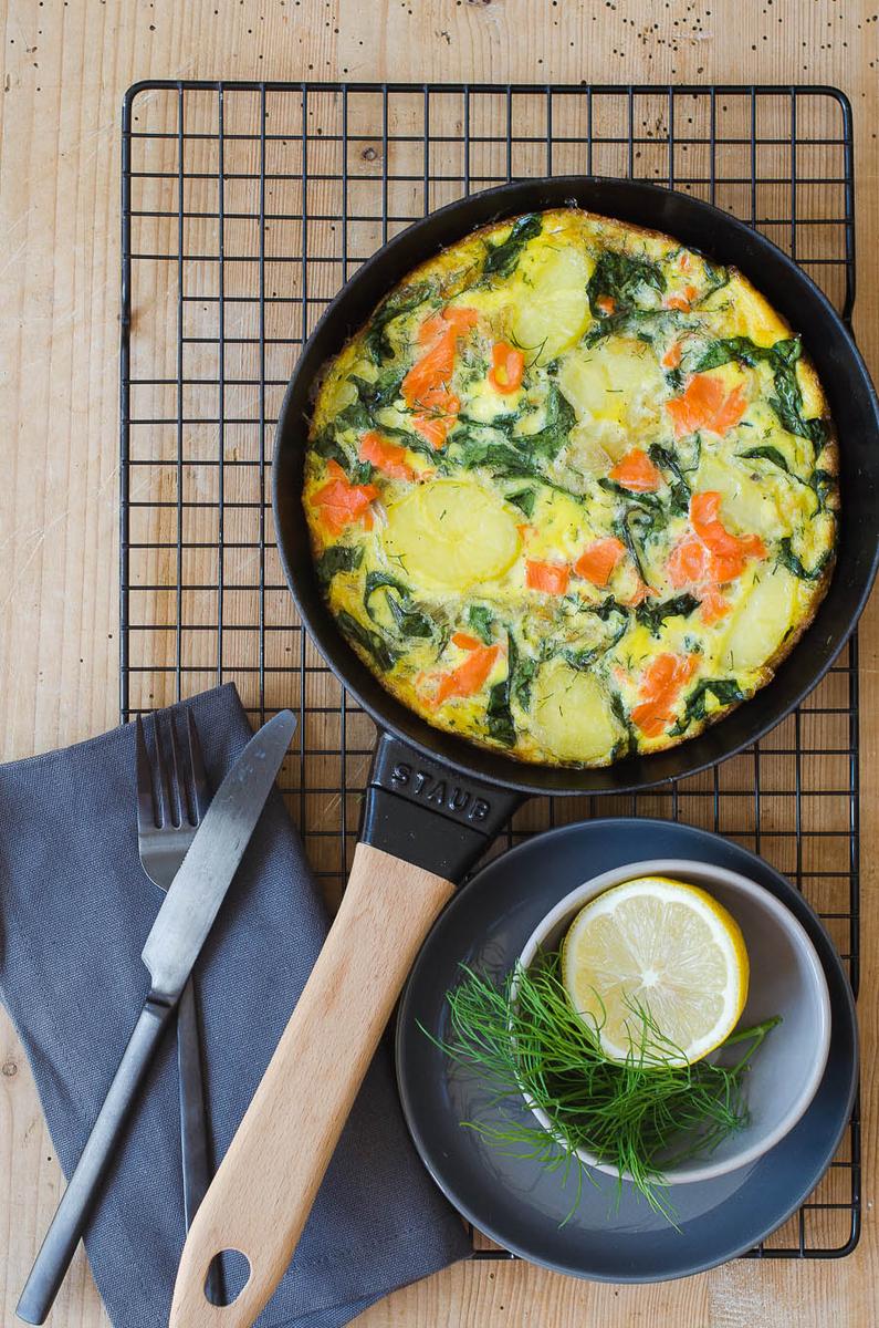 Rezeptbild: Lachs-Mangold Fritatta