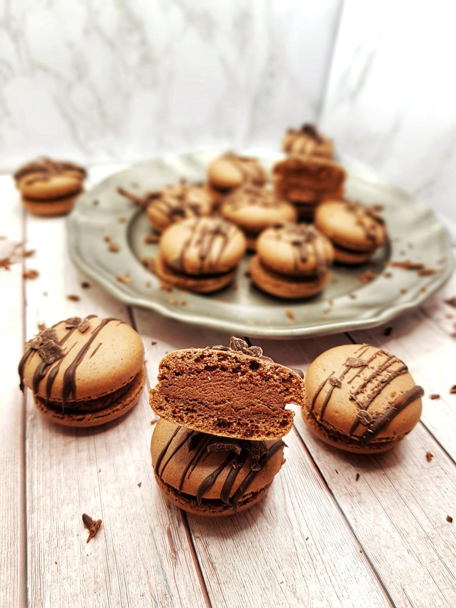 Rezeptbild: Schokoladen Macarons – Schweizer Methode