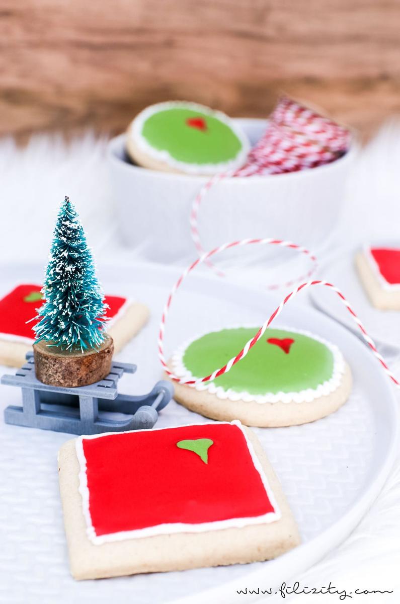 Rezeptbild: Grinch-Kekse mit Royal Icing