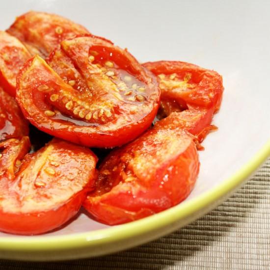 Rezeptbild: Geröstete Tomaten mit Balsamico