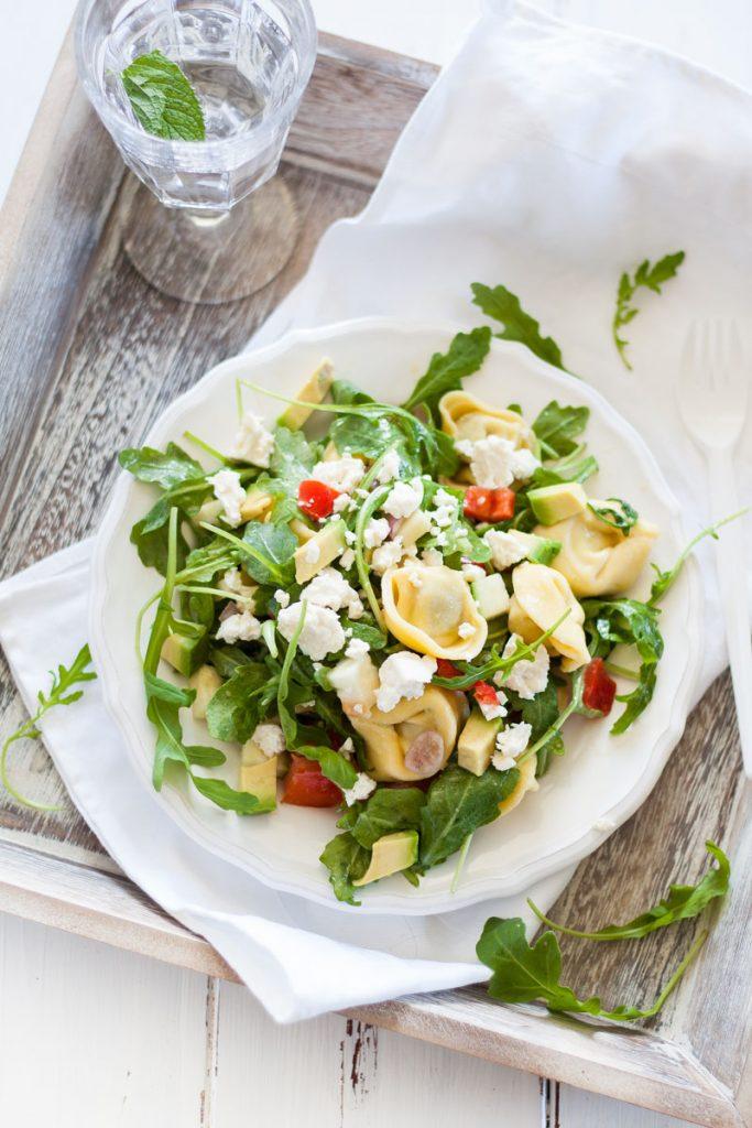 Rezeptbild: Vegetarischer Tortellini Rucola Salat