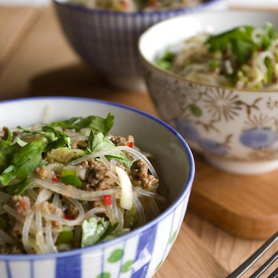 Rezeptbild: Glasnudelsalat mit Hackfleisch