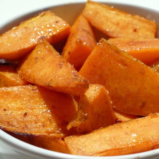 Rezeptbild: Süße Süßkartoffel-Spalten