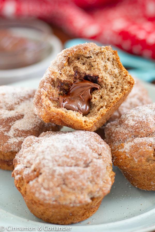 Rezeptbild: Lebkuchen Muffins mit Nutella Kern