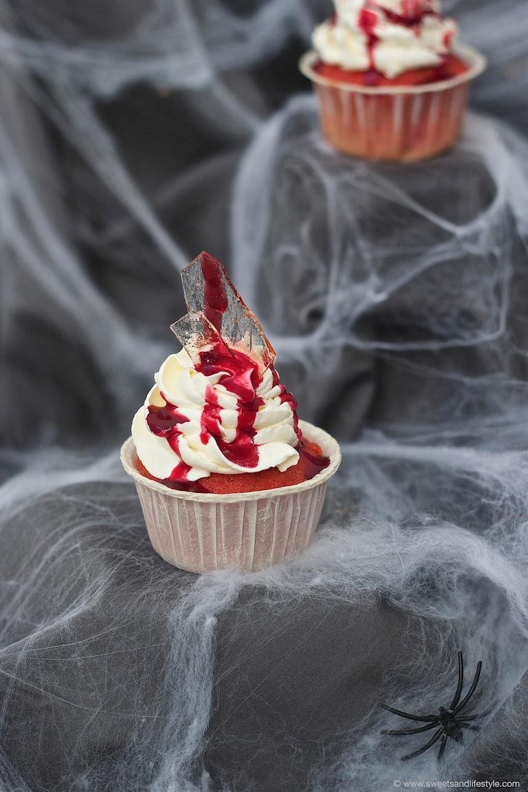 Rezeptbild: Glassplitter Cupcakes für Halloween