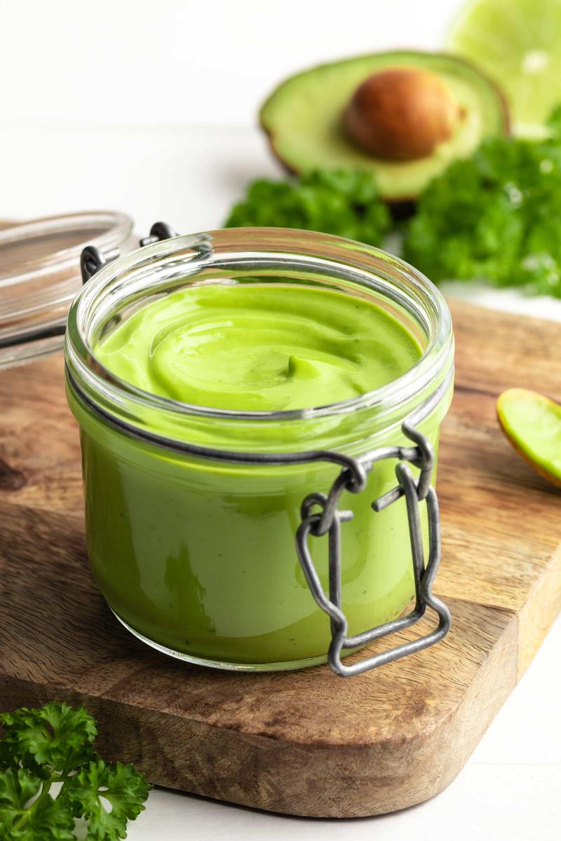 Rezeptbild: Avocado-Limetten-Mayonnaise ohne Ei