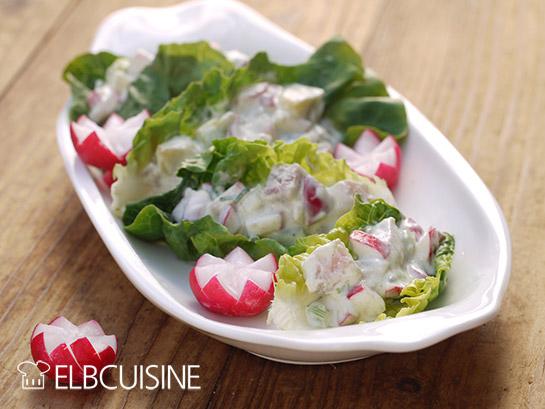 Rezeptbild: Matjes-Salat-Schiffchen 