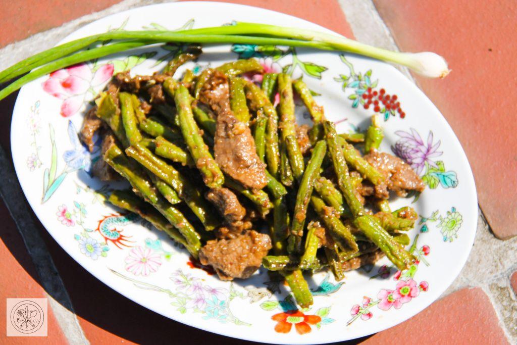 Rezeptbild: Asiatische Schlangenbohnen mit Rindfleisch