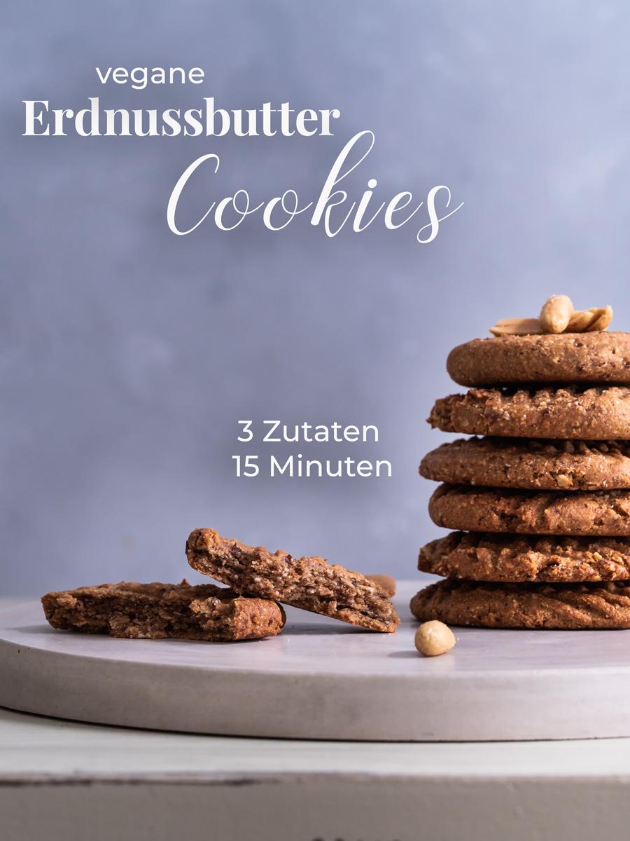 Rezeptbild: Schnelle und gesunde Erdnussbutter-Dattel Kekse